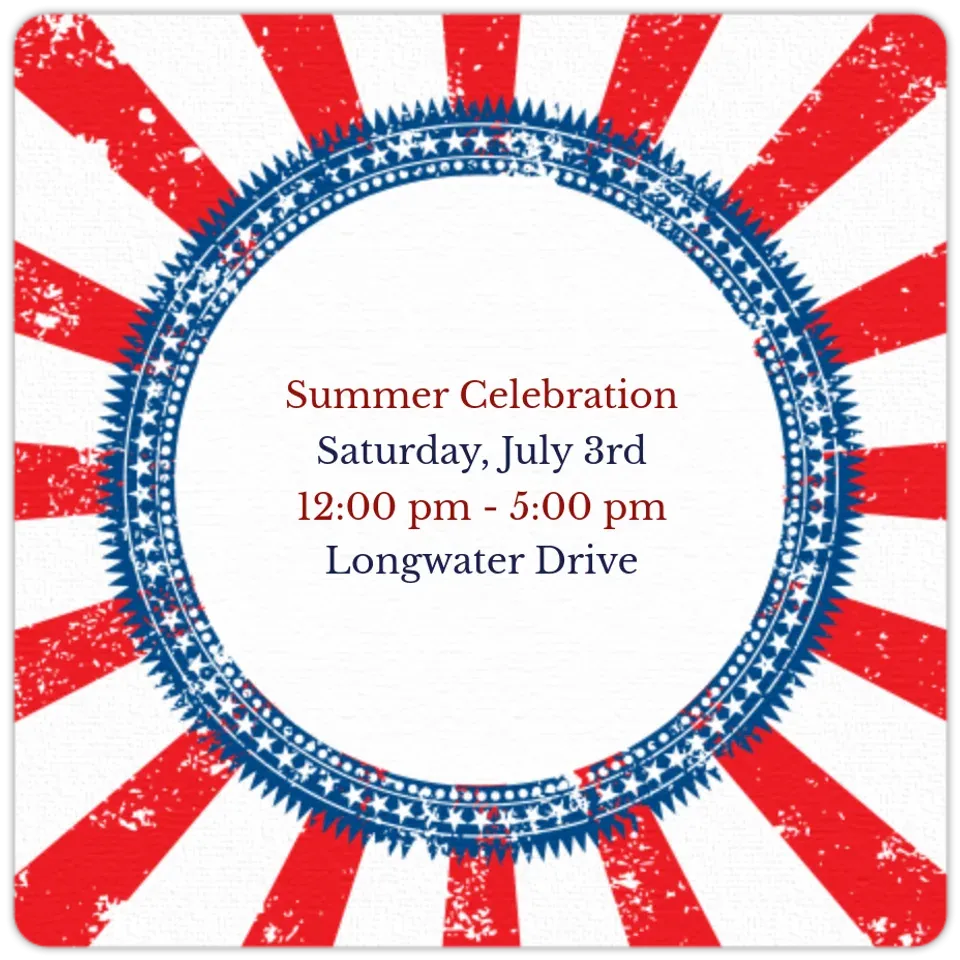 Red, White and Blue Patriotic card