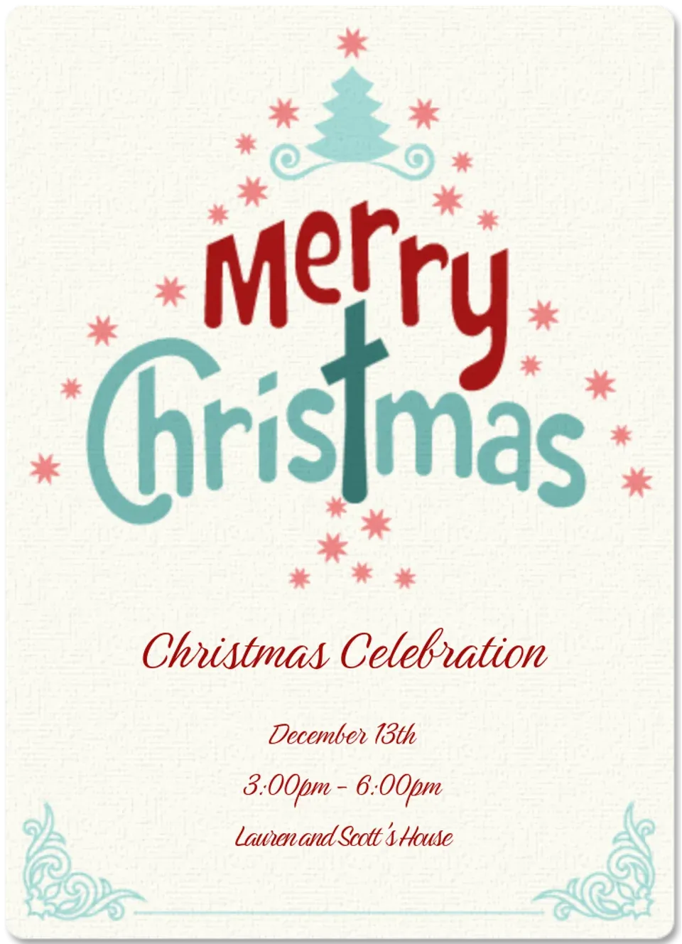 Christ in Christmas card