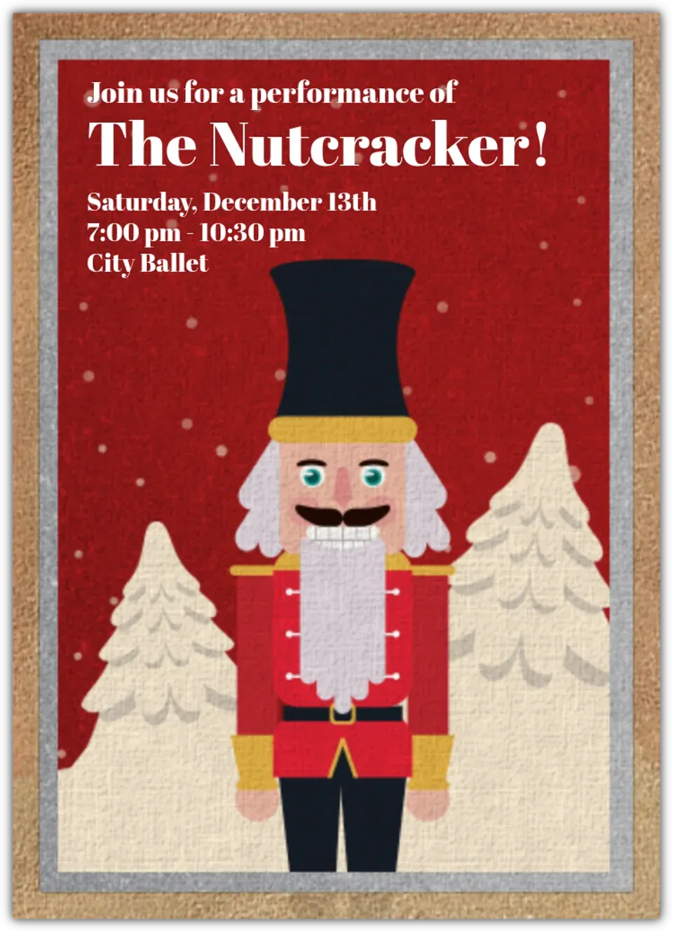 Christmas Nutcracker card