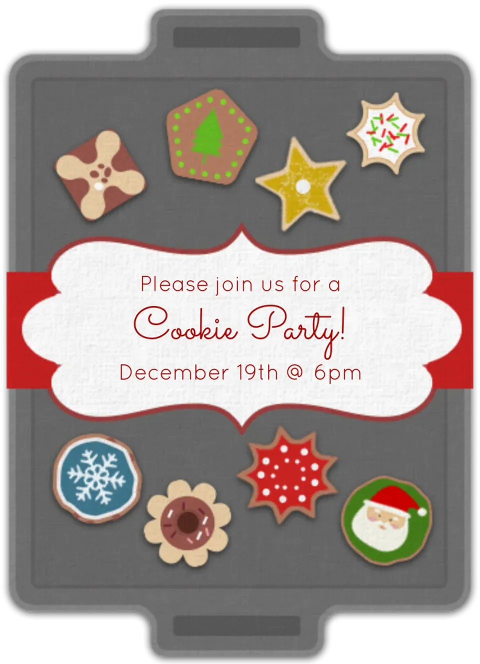 Christmas Cookie Tray card