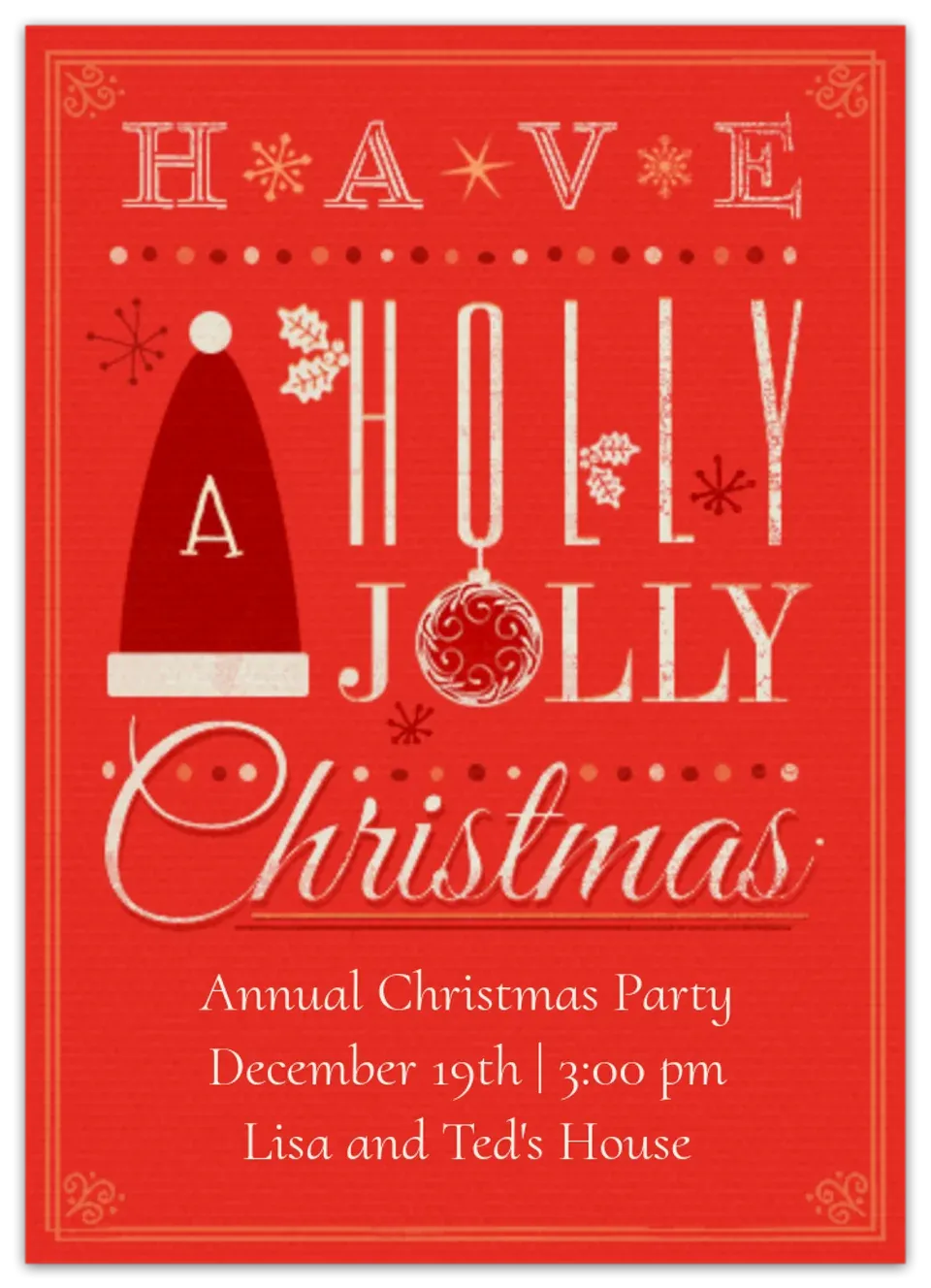 Holly Jolly Christmas card