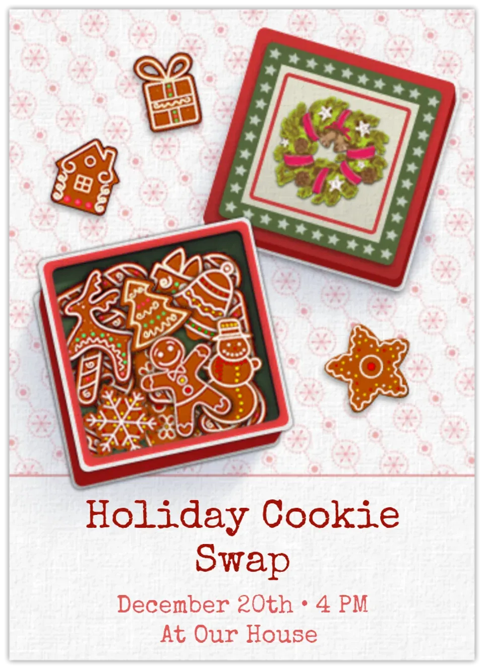 Holiday Cookie Swap card