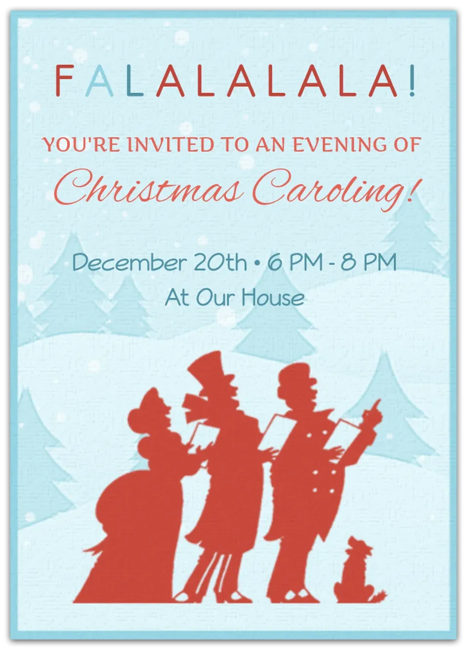Christmas Caroling card