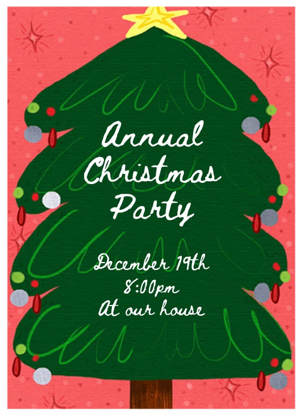 Festive Christmas Tree card