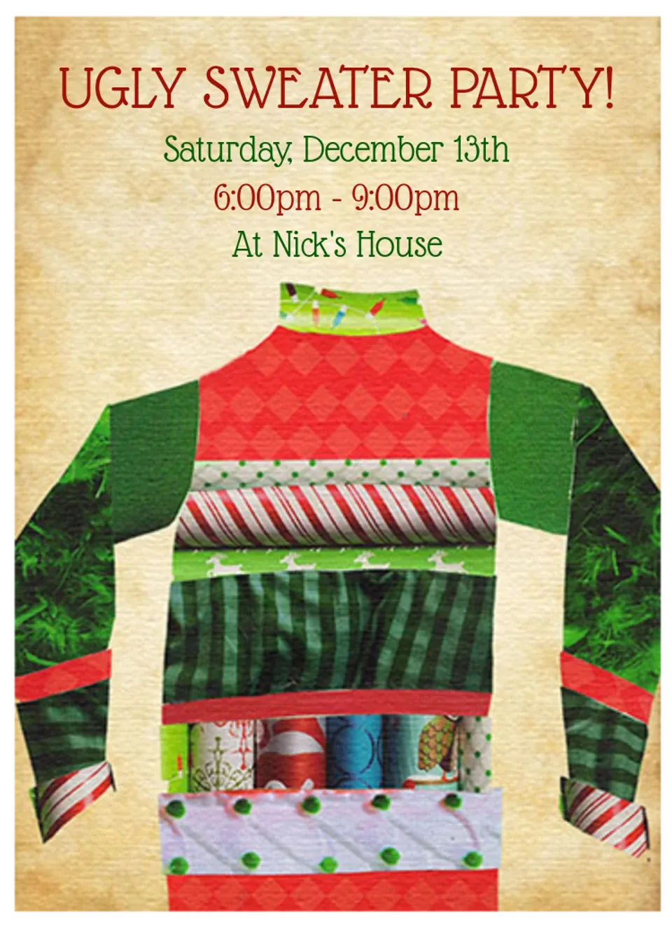 Ugly Sweater Collage card