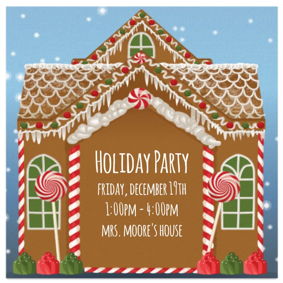 Candy Gingerbread House card