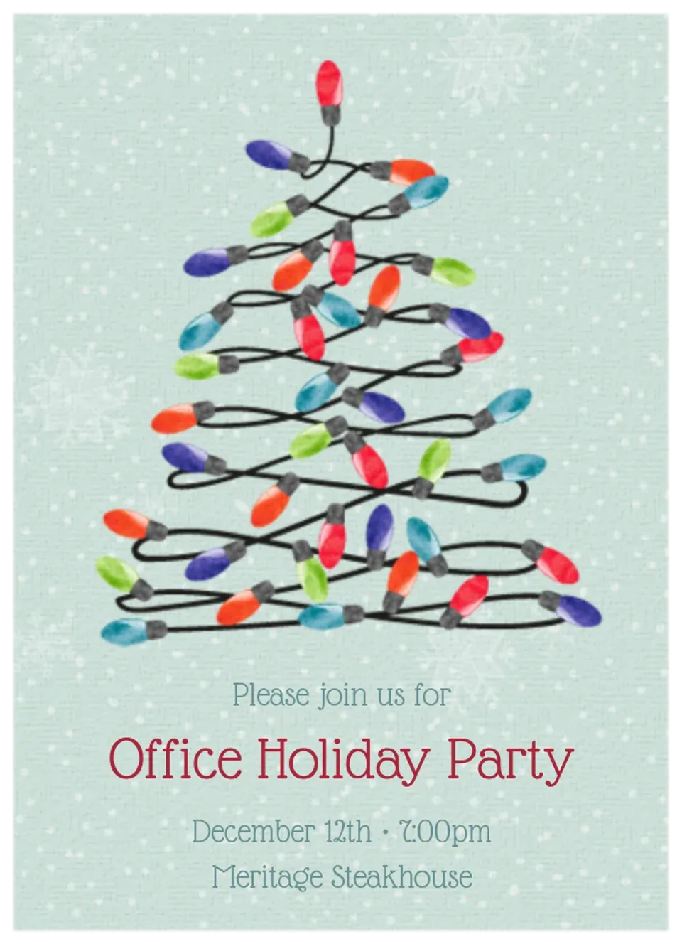 Happy Holiday Lights card