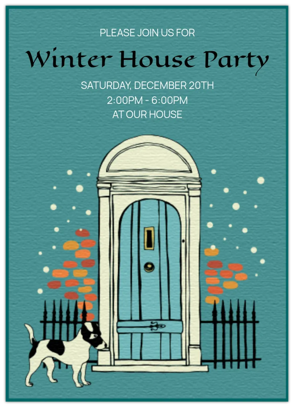 Winter House Party card