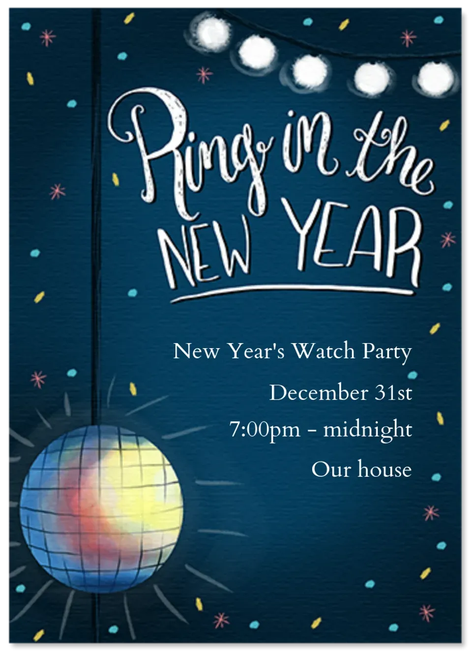 Celebrate The New Year card