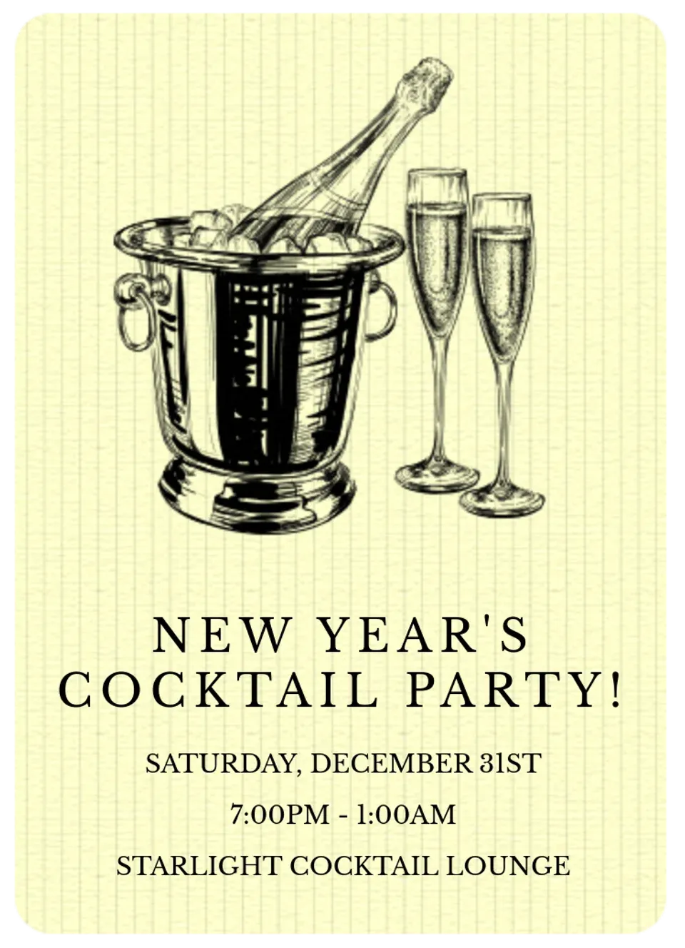 Old School Champagne card