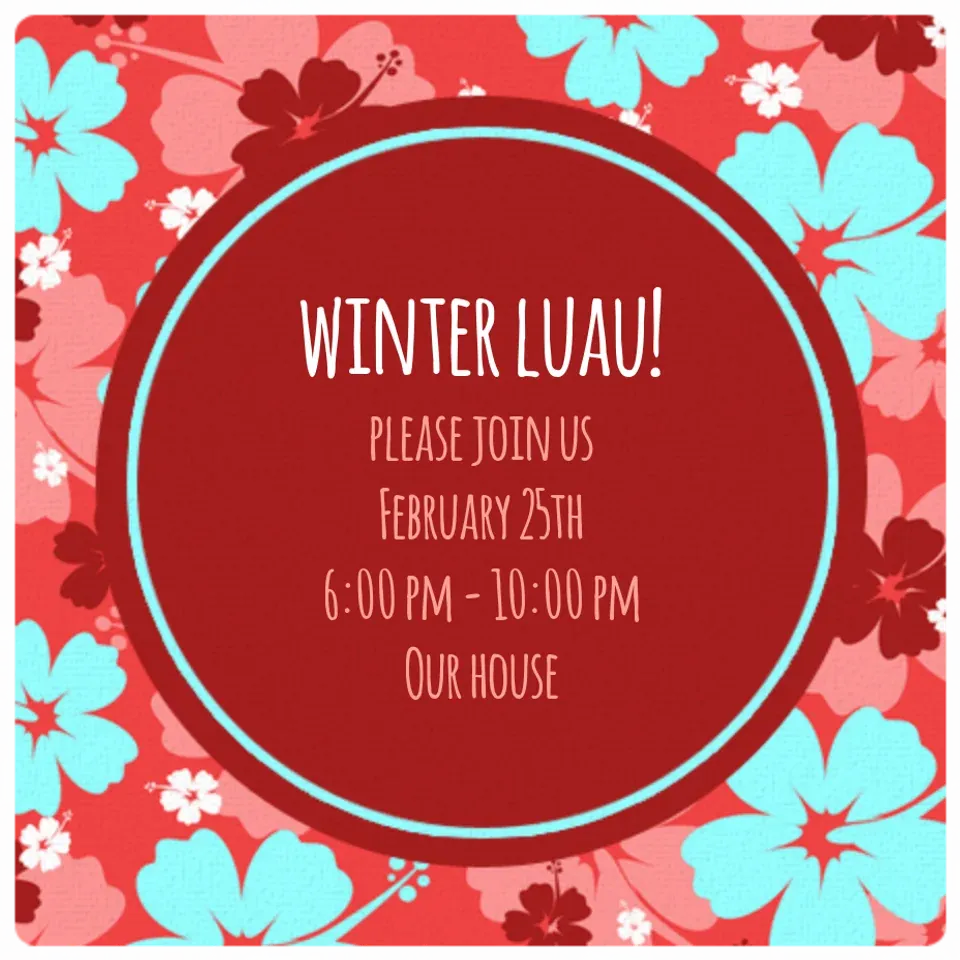 Winter Luau card