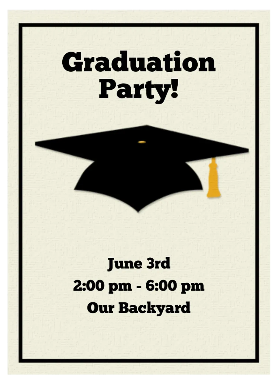 Grad Cap card