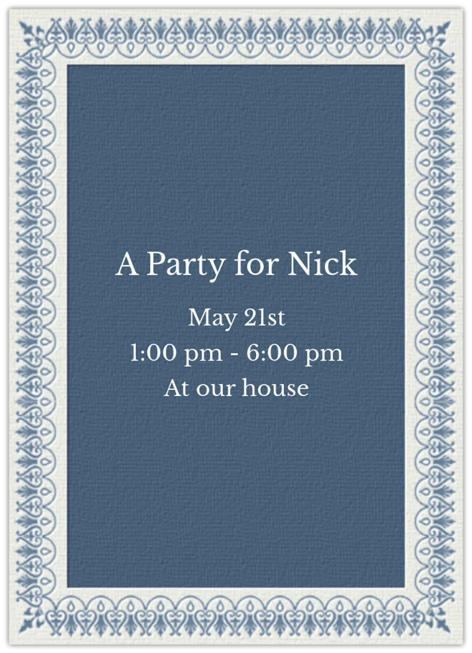 Formal Graduation card