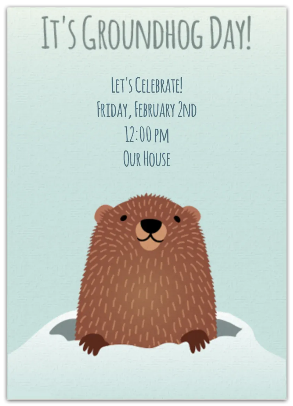 Groundhog Day card