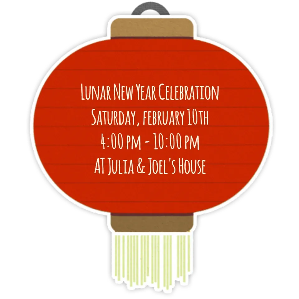 New Year Lantern card