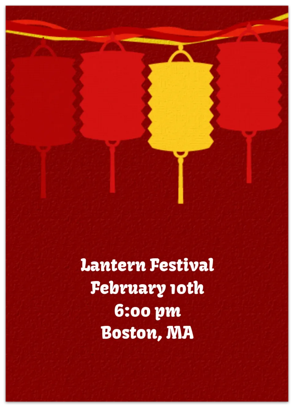 Lunar New Year Lanterns card