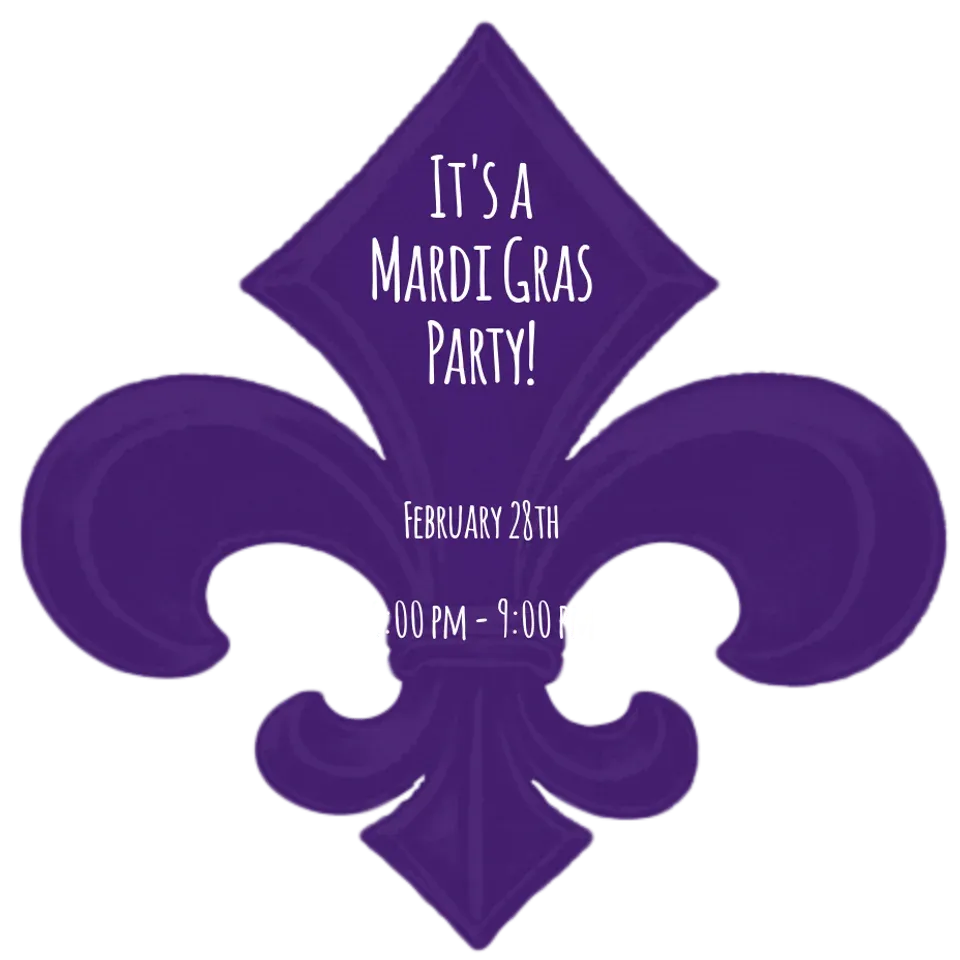 Mardi Gras Fleur-de-Lis card