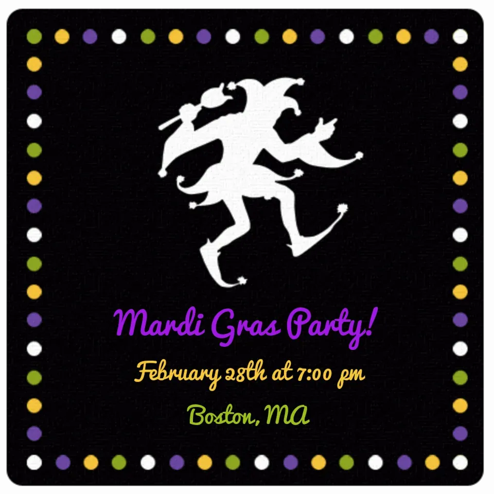 Mardi Gras Jester card