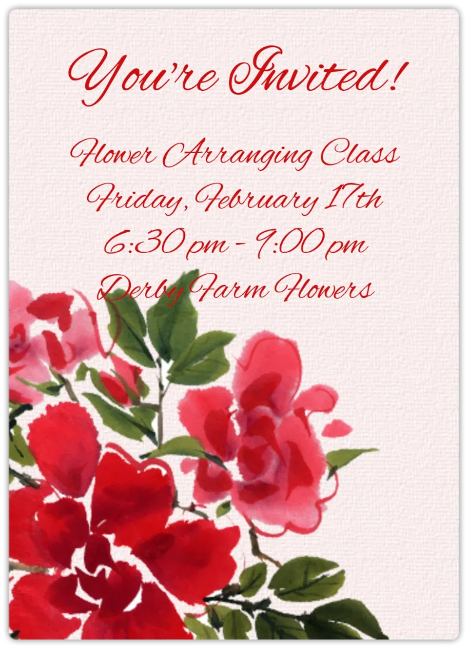 Valentine Roses card