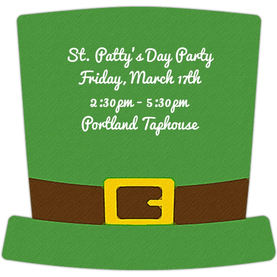 Irish Top Hat card