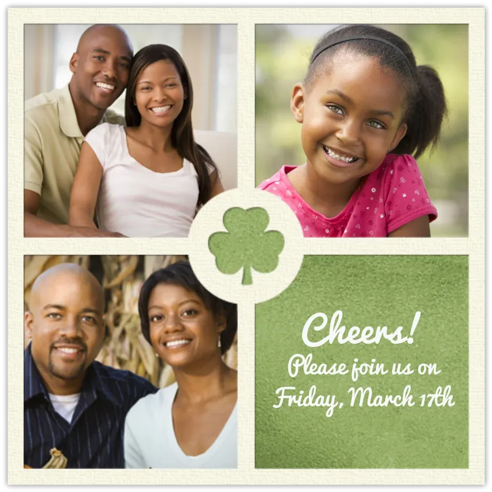 Shamrock Photo Frame card