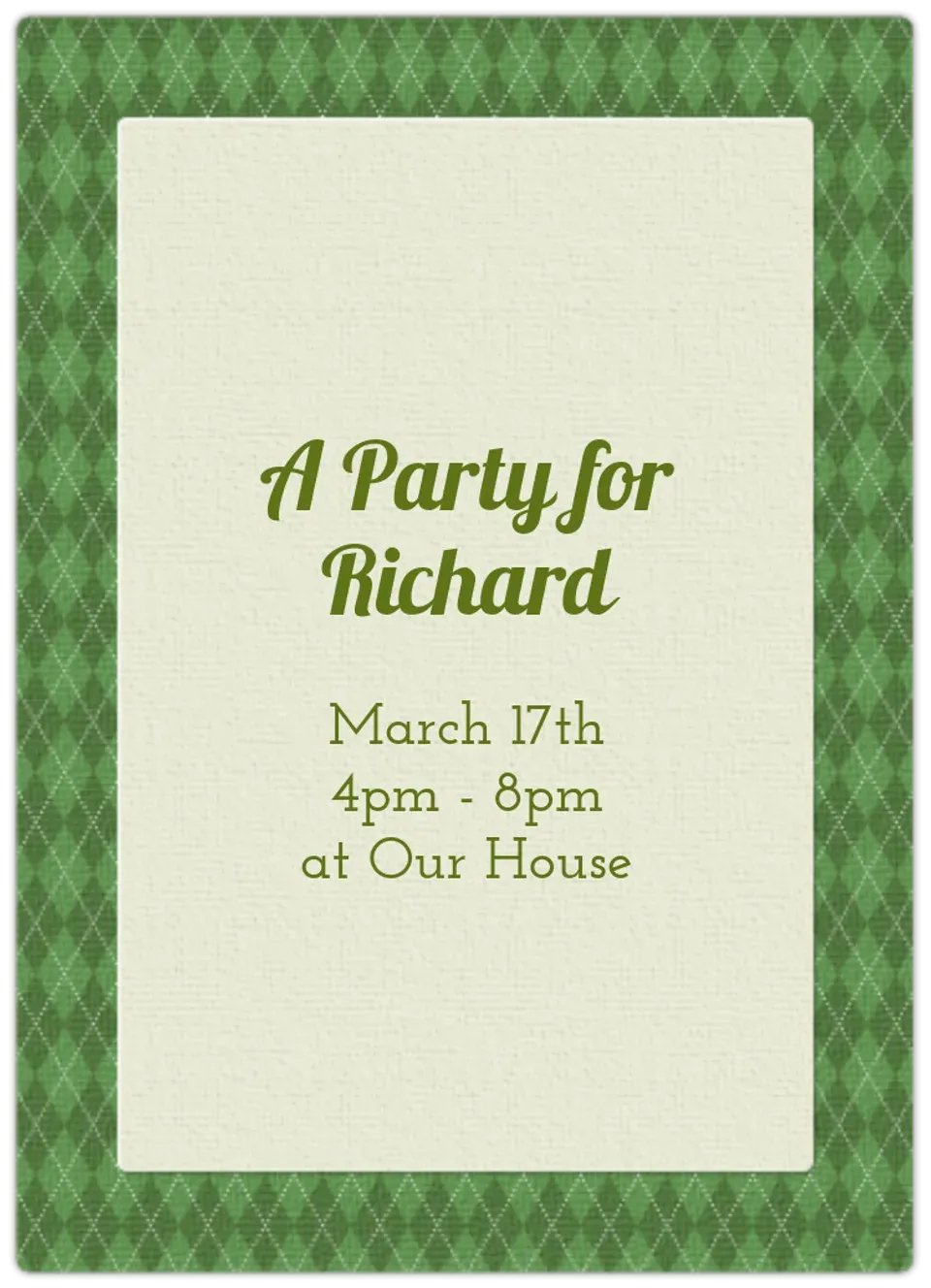 Green Border card