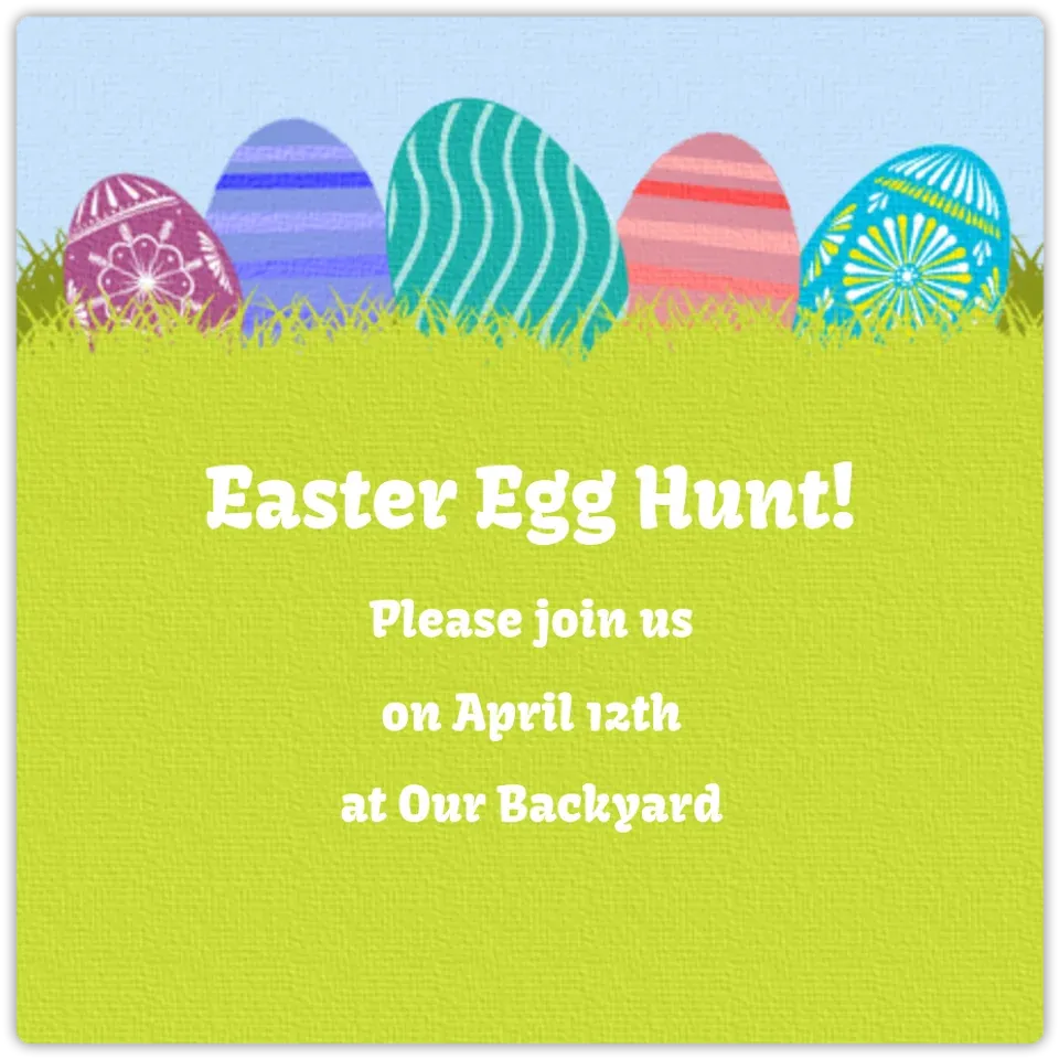 Easter Egg Hunt card