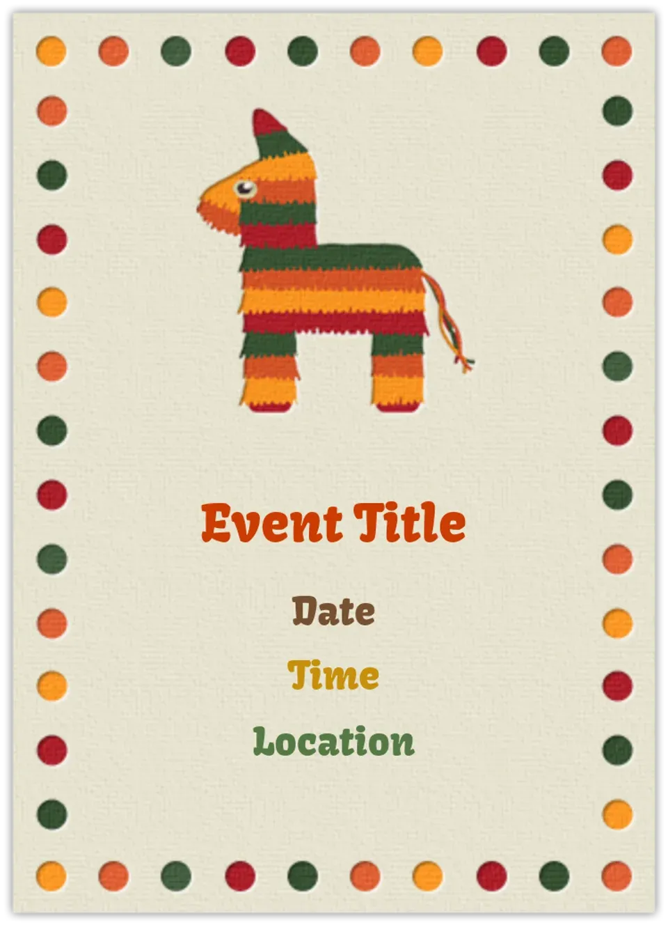 Piñata Horse card