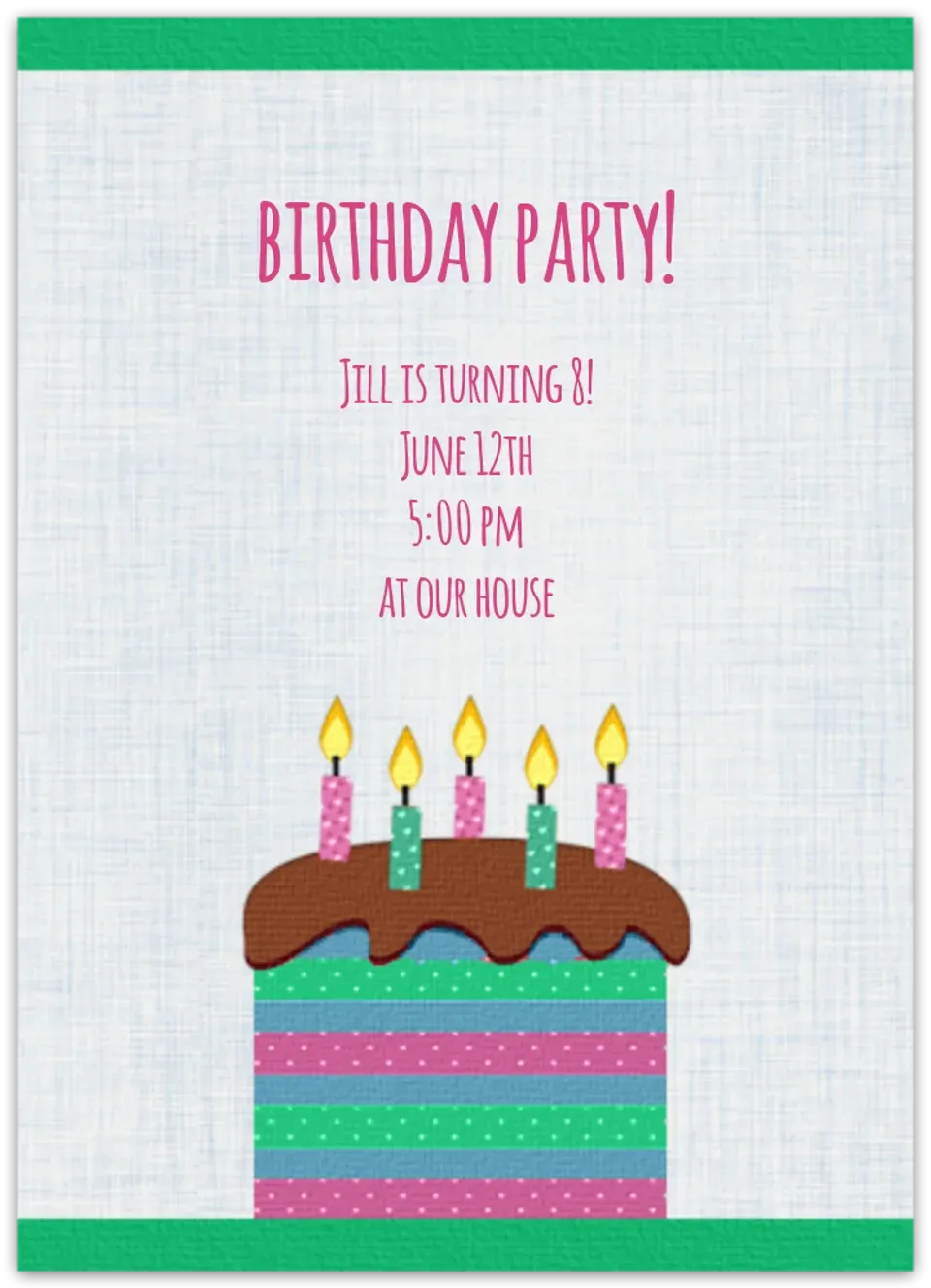 Spring Birthday Cake card