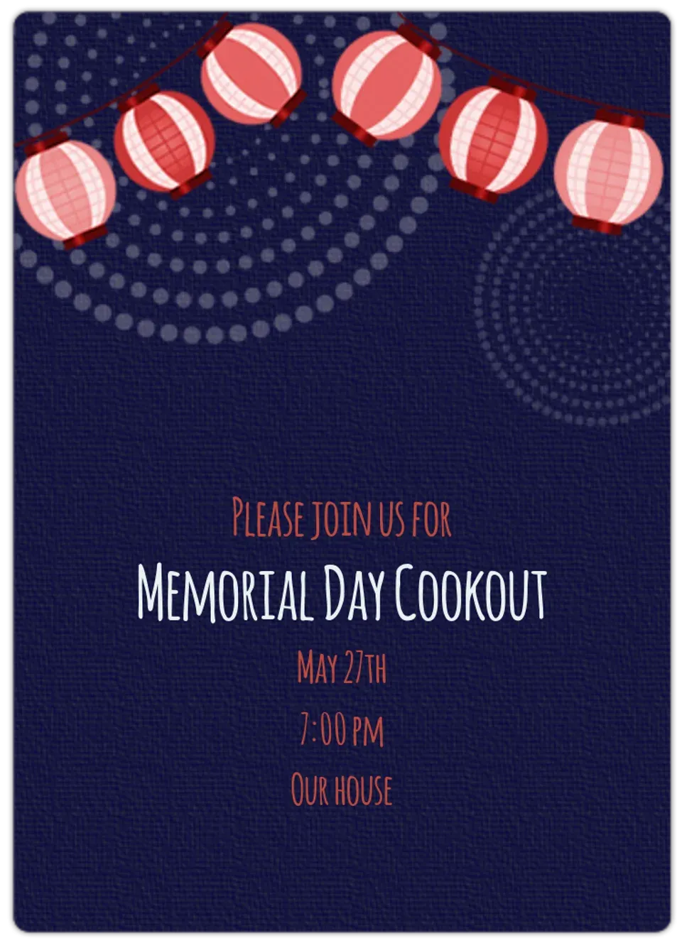 Patriotic Lanterns card