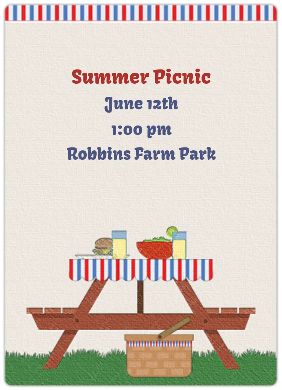 Patriotic Picnic card