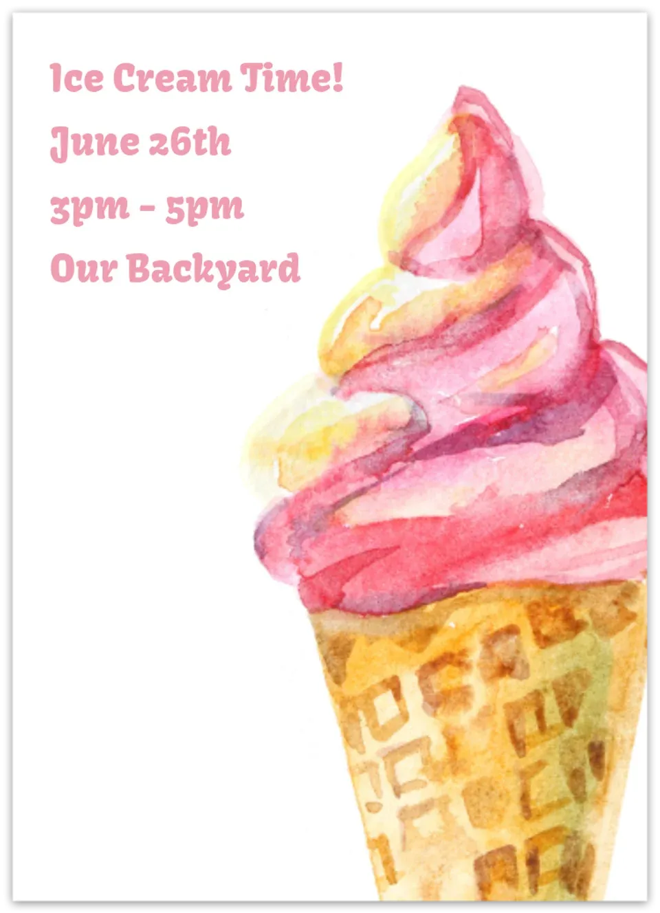 Soft Serve Ice Cream card