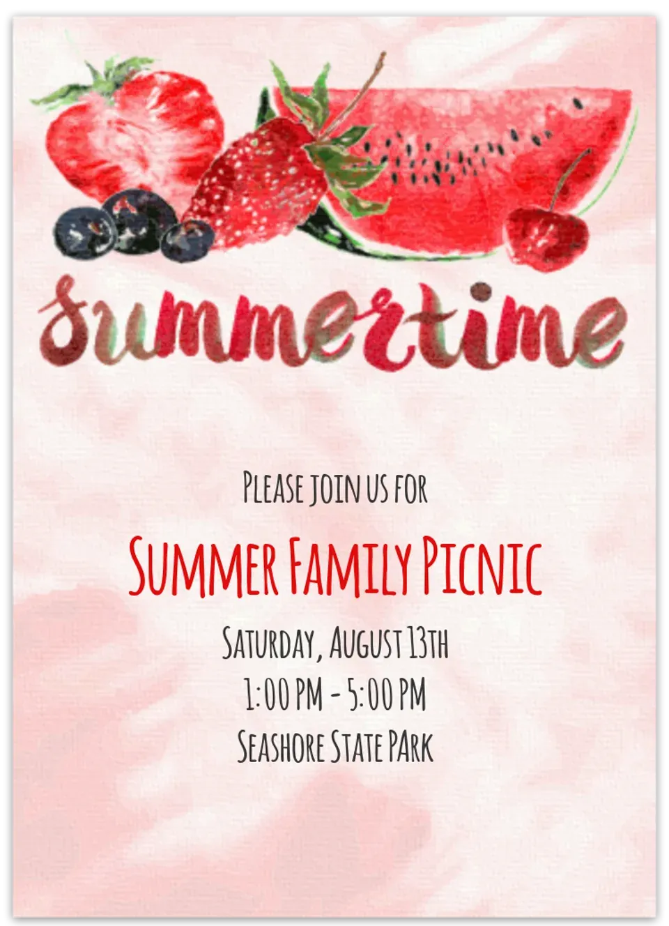 Summertime Fruit card