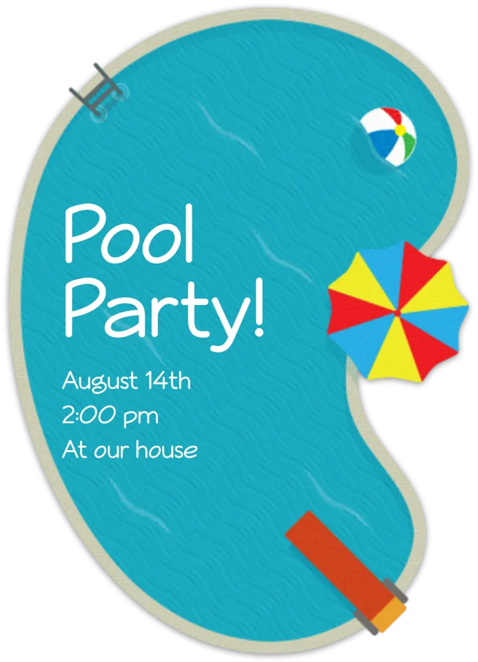 Pool Party Bash card