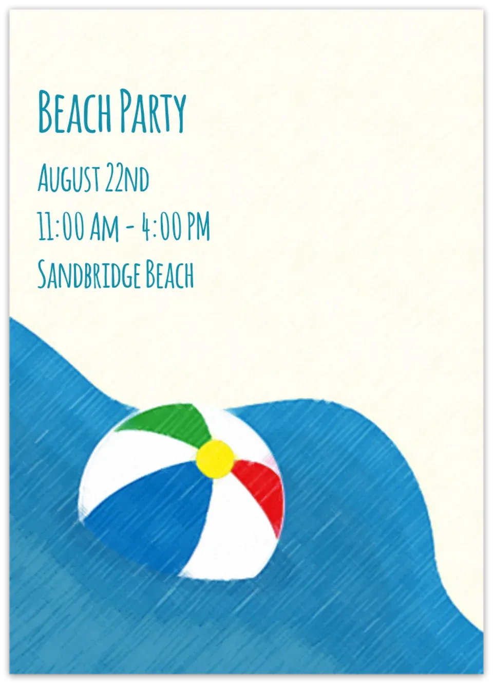 Jumbo Beach Ball card