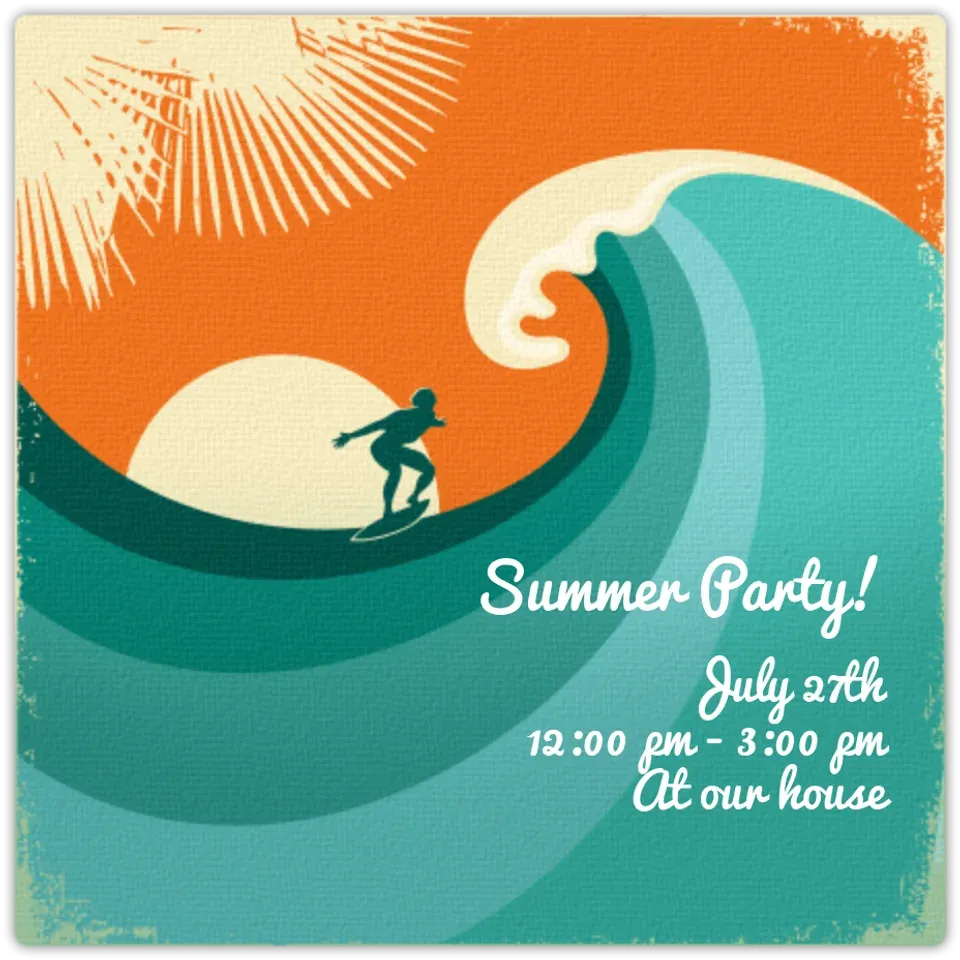 Surfing Adventure card