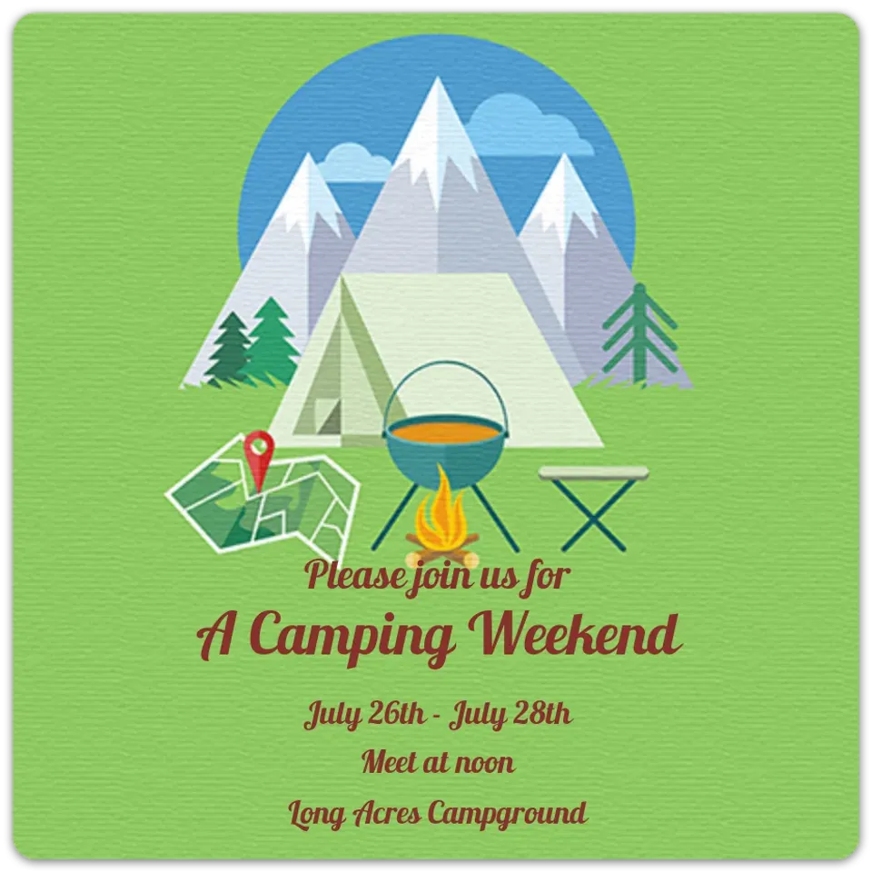 Camping Map card