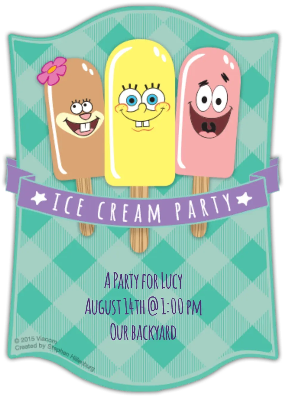 SpongeBob Ice Cream card