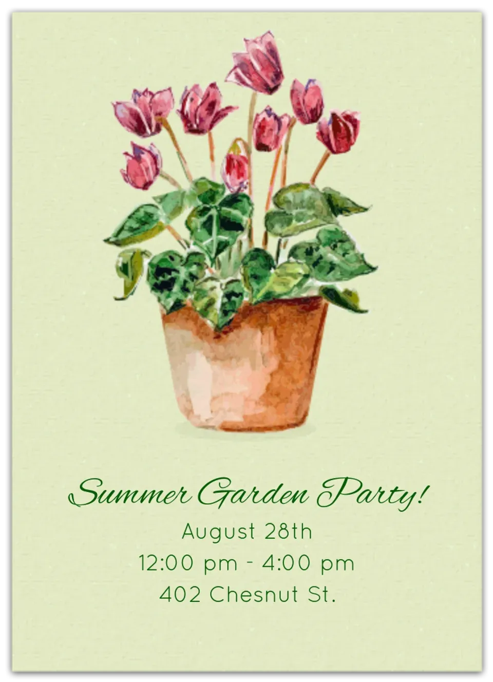 Summer Garden Party card