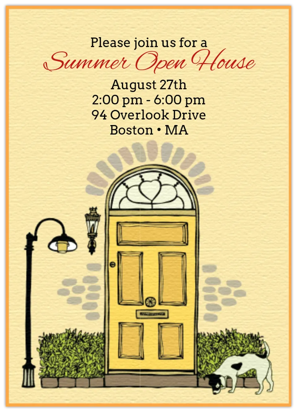 Summer Open House card