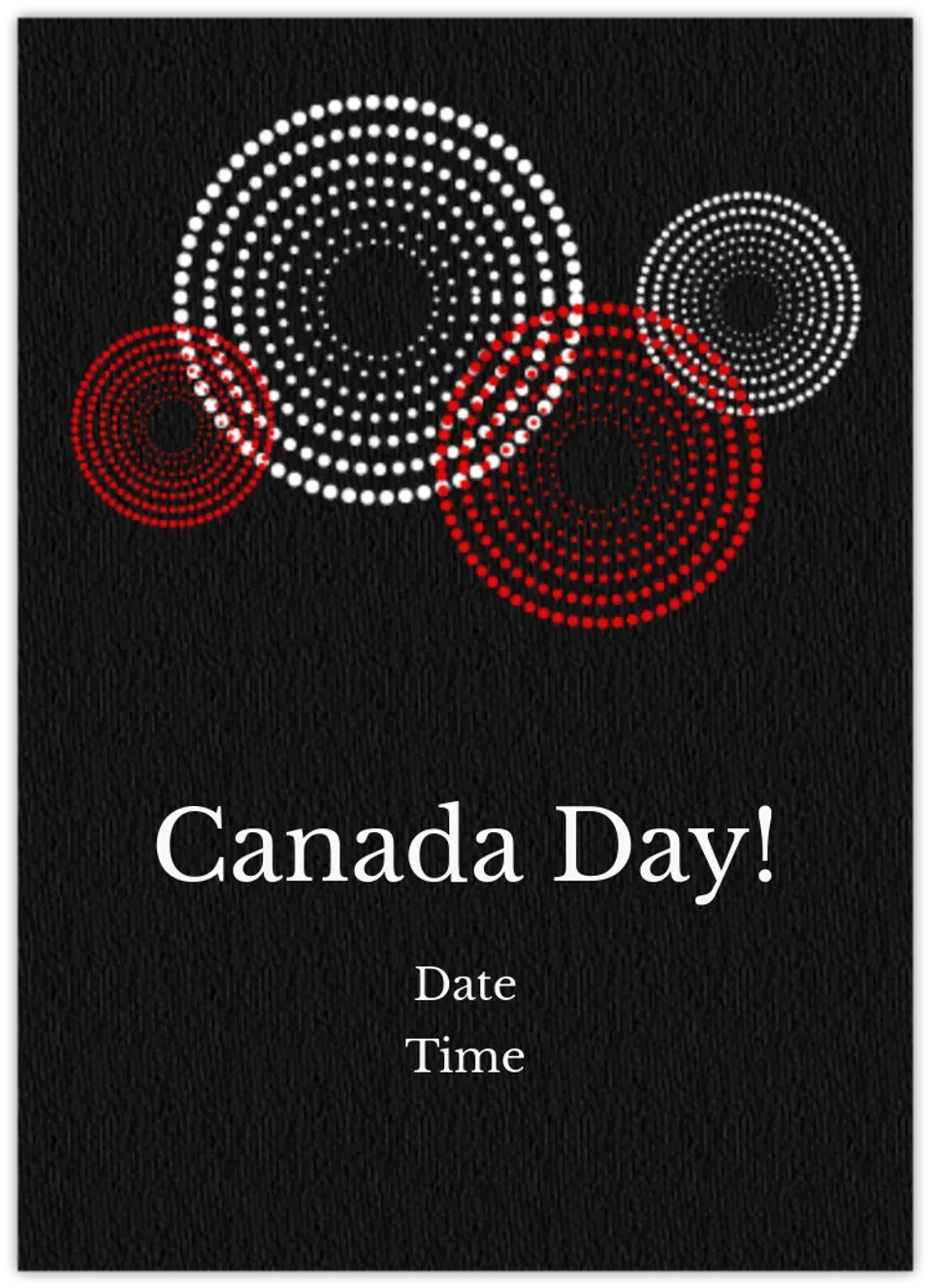 Canada Day Fireworks card