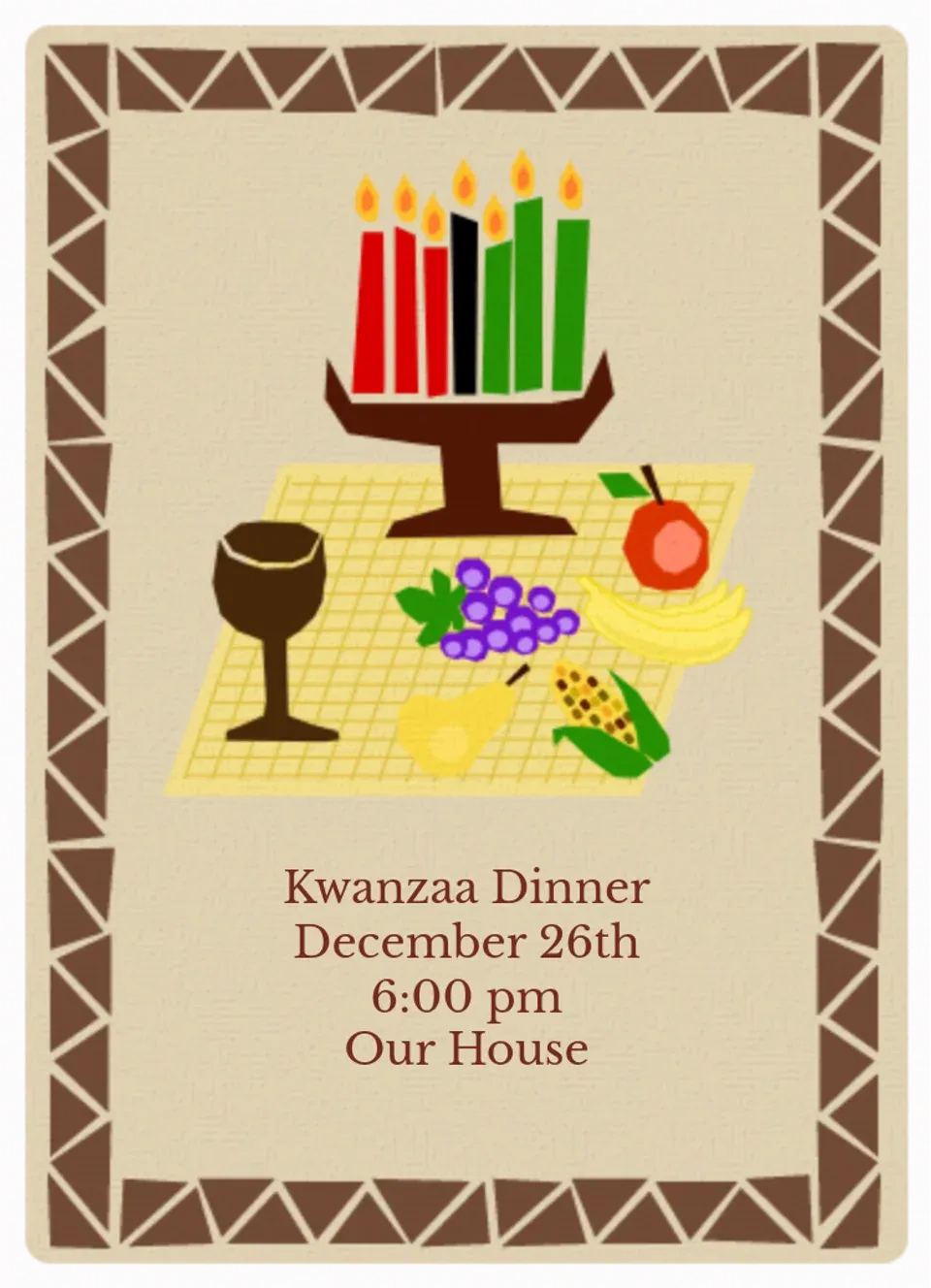 Joyous Kwanzaa card