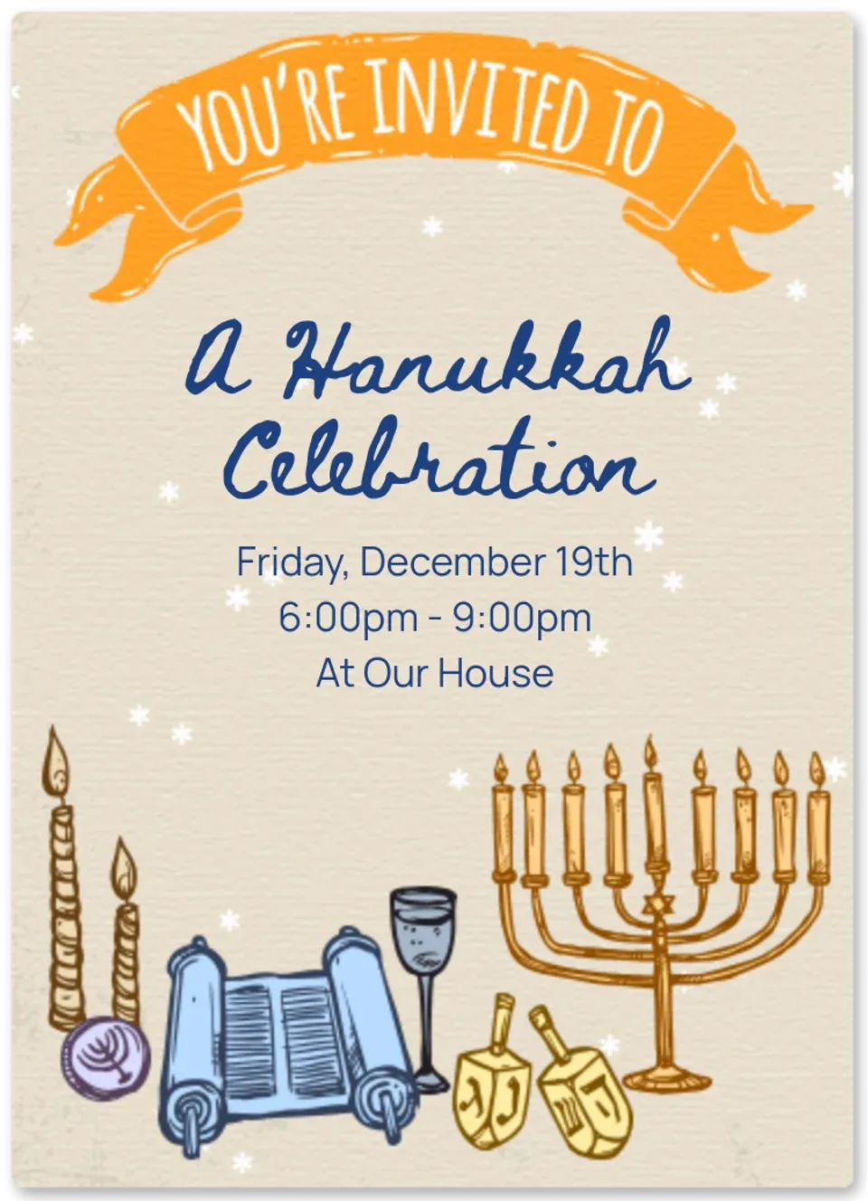 Hanukkah Sketch card