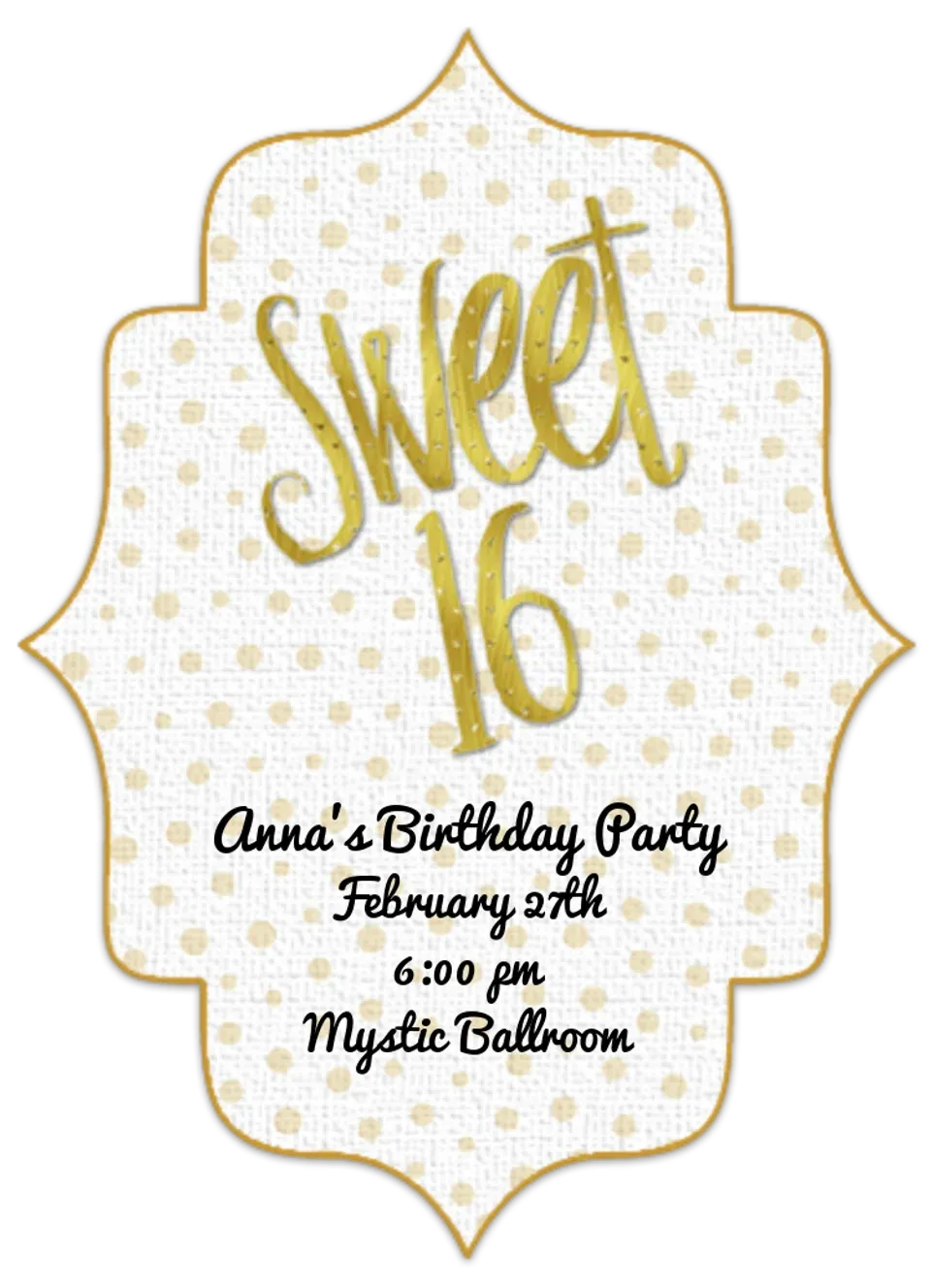 Sweet 16 Birthday card