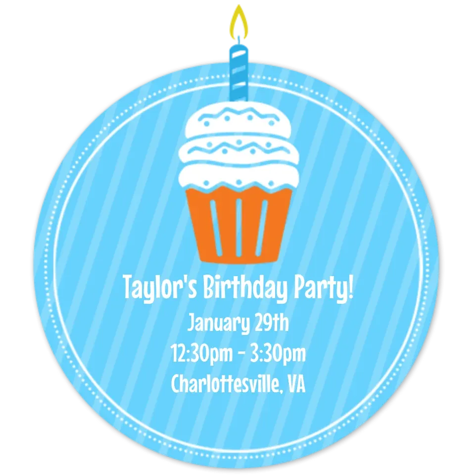 First Birthday Cupcake card