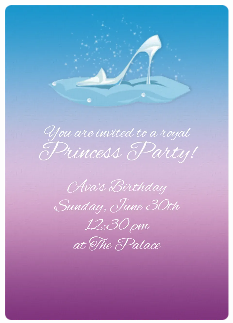 Princess Shoe card