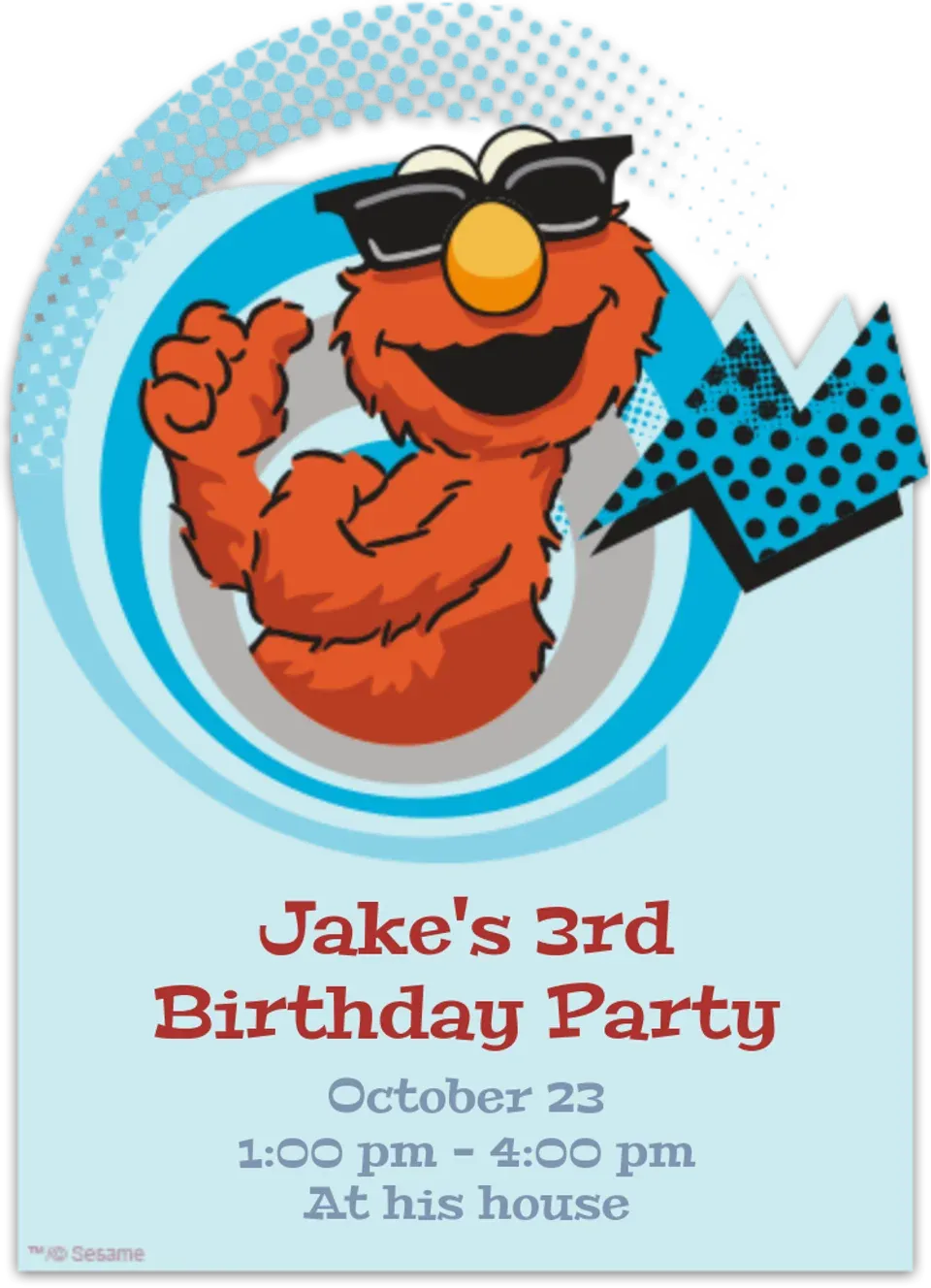 Elmo Comic card