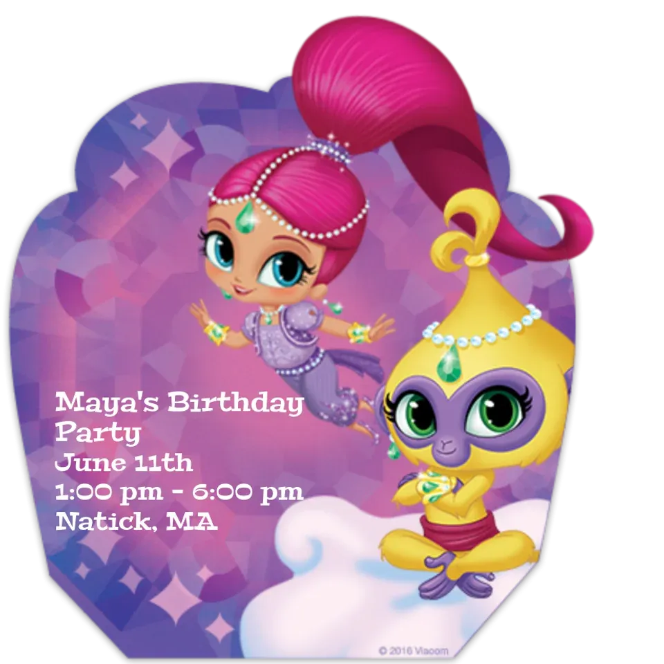 Shimmer and Shine Tala card