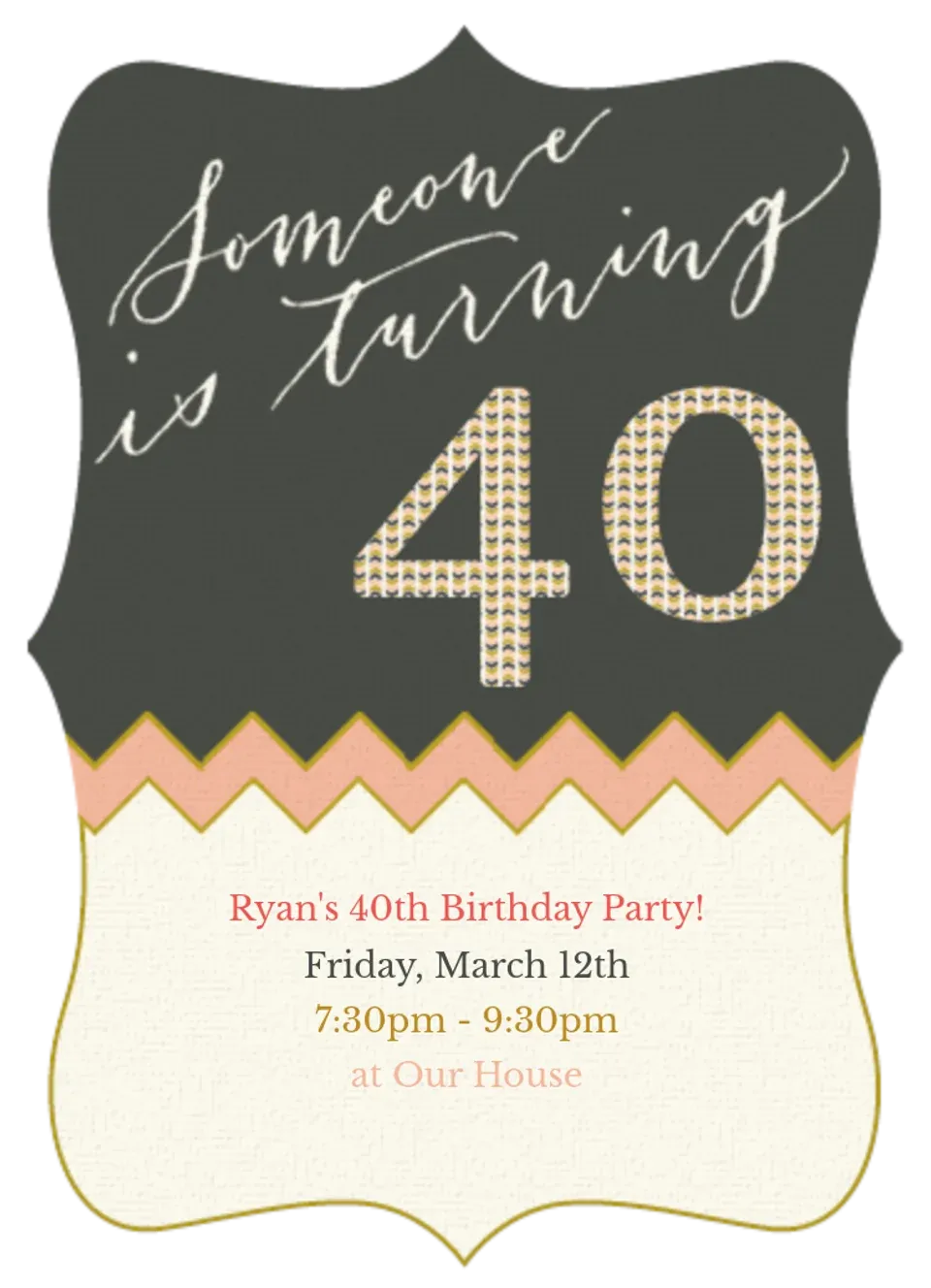 Turning 40 card