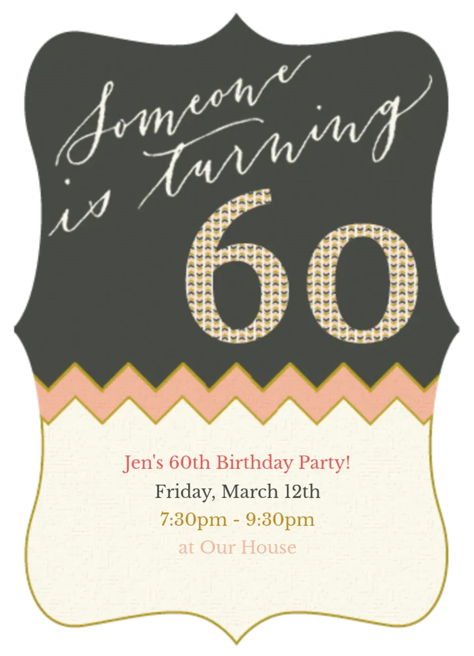 Turning 60 card
